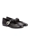 Coperni Leather Mary Jane Ballerina Flat In Black