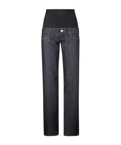 Coperni Hybrid Jersey Denim Trousers In Black