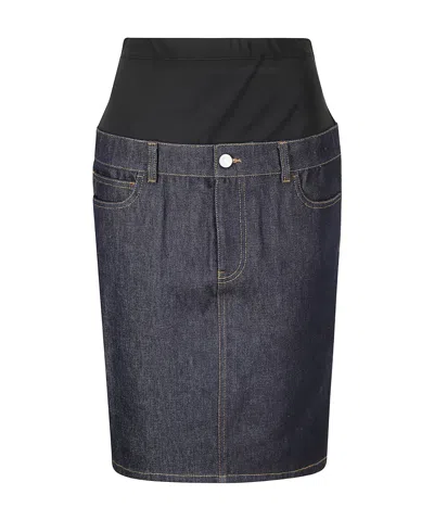 COPERNI COPERNI HYBRID MIDI DENIM SKIRT