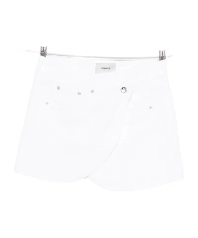 Coperni Belt Loops Midi Skirt In White