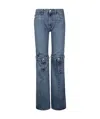 Coperni Light Blue Jeans With Open Knee In Blue