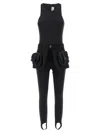 Coperni Synthetic Fabric Tracksuit With Utility Belt In Black