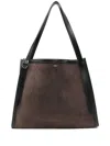 Coperni Belt Suede Tote Bag In Brown