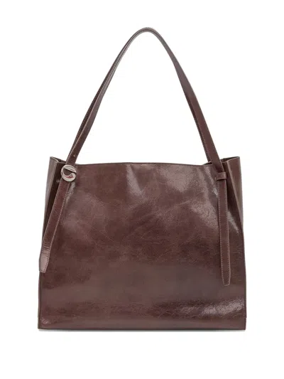 Coperni Belt Tote Bag In Brown