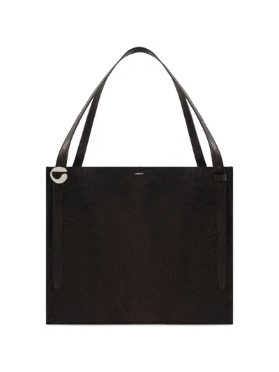 Coperni Belt Tote Bag Woman Brown In Black
