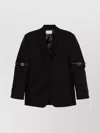 Coperni Belted Blazer Buckle Detail In Black