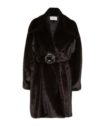 Coperni Belted Coat In Brown
