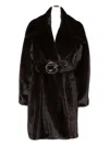 Coperni Logo Belted Coat In Brown