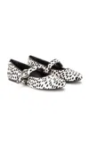 Coperni Belted Haircalf Ballerina Flats In Black,white