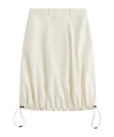 Coperni Belted Midi Skirt In White
