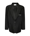 Coperni Nero Tailored Blazer With Unique Embellished Pocket In Black