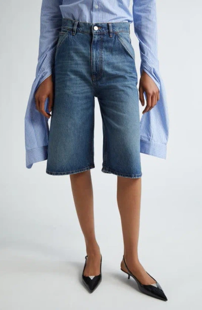 Coperni Denim Bermuda Trousers In Blue