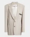 Coperni Tailored Beige Jacket With Single-breasted Design In Beige
