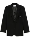 Coperni Belted Poket Tailored Blazer In Black In Black