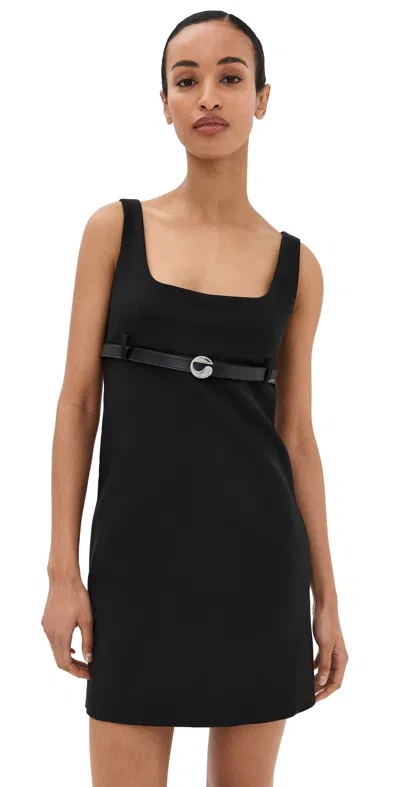 Coperni Belted Tailored Mini Dress In Black