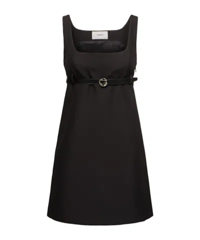 Coperni Mini Dress With Square Neckline In Black