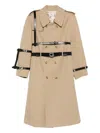 Coperni Belted Trench Coat In Neutral