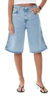Coperni Denim Bermuda In Blue Washed