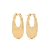 Coperni Medium Swipe Earrings In Gold