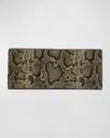Coperni Binder Python-print Leather Clutch Bag In Green