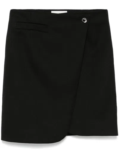 Coperni Short Wraparound Skirt In Black