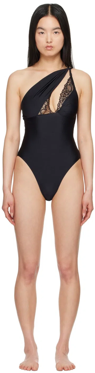 Coperni Black Asymmetric Swimsuit
