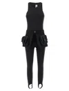 Coperni Synthetic Fabric Tracksuit With Utility Belt In Black