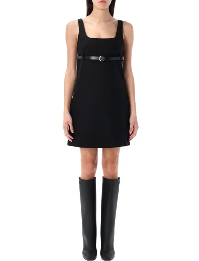 Coperni Black Belted Tailored Mini Dress