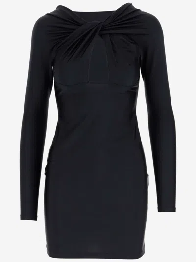 Coperni Twisted Cut-out Dress In Black