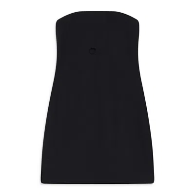 Coperni Black Bustier With Cutout Detail Dress