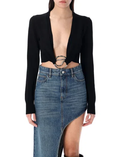 Coperni Black C-logo Crop Top
