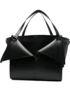 Coperni Cabas Origami Fold Leather Tote Bag In Black