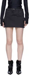 Coperni Black Cargo Miniskirt In Black
