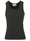 Coperni Lightweight Logo Tank Top In Black In Black