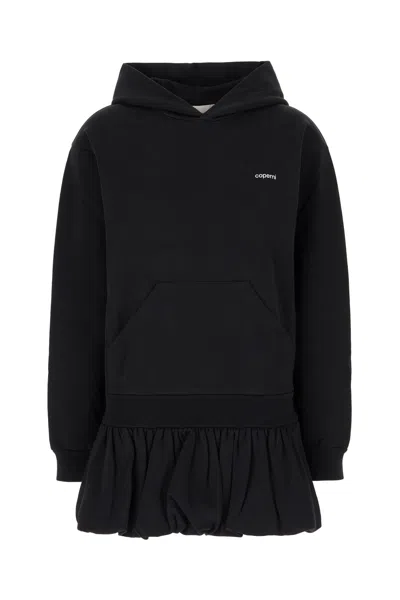 Coperni Black Cotton Blend Sweatshirt In Blackwhite