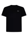 Coperni Black Crewneck T-shirt With Print On The Front In Black