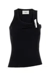 Coperni Women Black Cotton Tank Top In Black