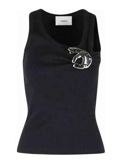 Coperni Black Cotton Tank Top