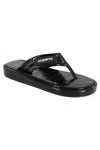 Coperni Black Croco-embossed Slides In Black