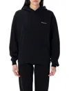 Coperni Black Sweatshirt With Logo Lettering And Front Kangaroo Pocket In Cotton Woman