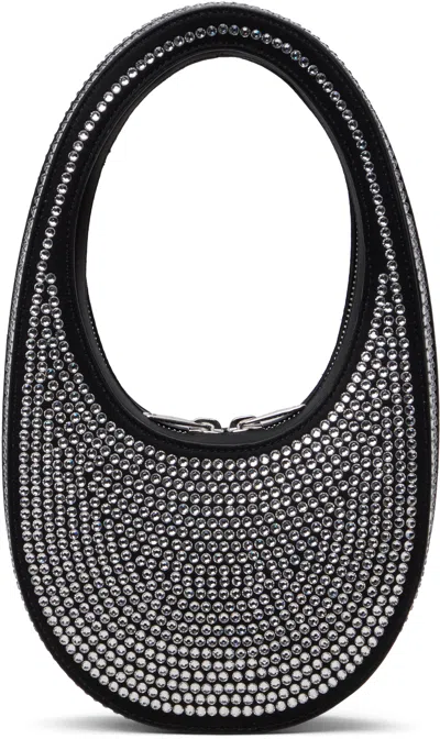Coperni Black Crystal-embellished Mini Swipe Bag