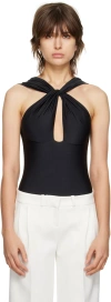 Coperni Black Cutout Bodysuit In Black