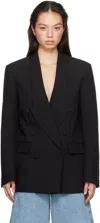 Coperni Tailored Double Breasted Jacket In Black
