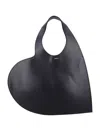 Coperni Heart-shaped Black Bag With Adjustable Shoulder Strap In Black