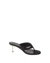 Coperni Black Fabric Sandals With Cushioned Thongs In Black