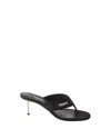 Coperni Black Fabric Sandals With Cushioned Thongs In Black
