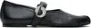Coperni Black Five-toe Belt Ballerina Flats In Black