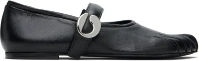 Coperni Black Five-toe Belt Ballerina Flats