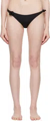 Coperni Floral Embellished High-cut Leg Bikini In Black