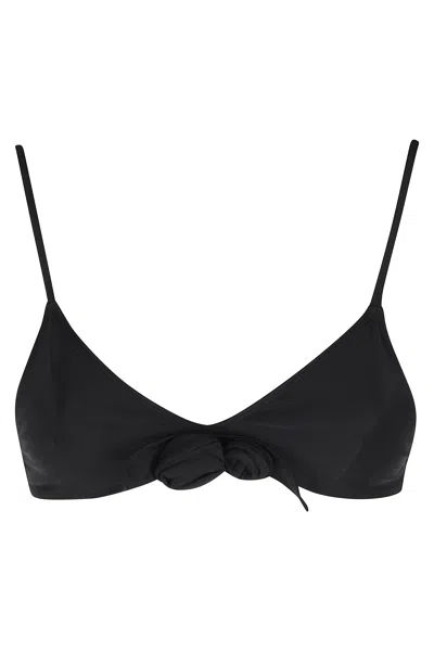 Coperni Black Flower Buckle-closure Polyamide Bikini